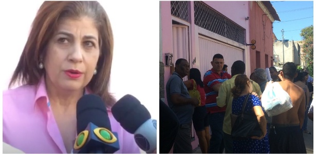 14.set.2016 - Rosinha deu entrevista na porta de sua casa, onde apoiadores se reuniram - Luan Santos/UOL