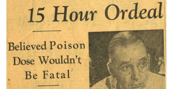 Jornal publicou que, para Schmidt, veneno não seria fatal. Há quem aponte outra hipótese para ele não ter procurado atendimento - Chicago Daily Tribune