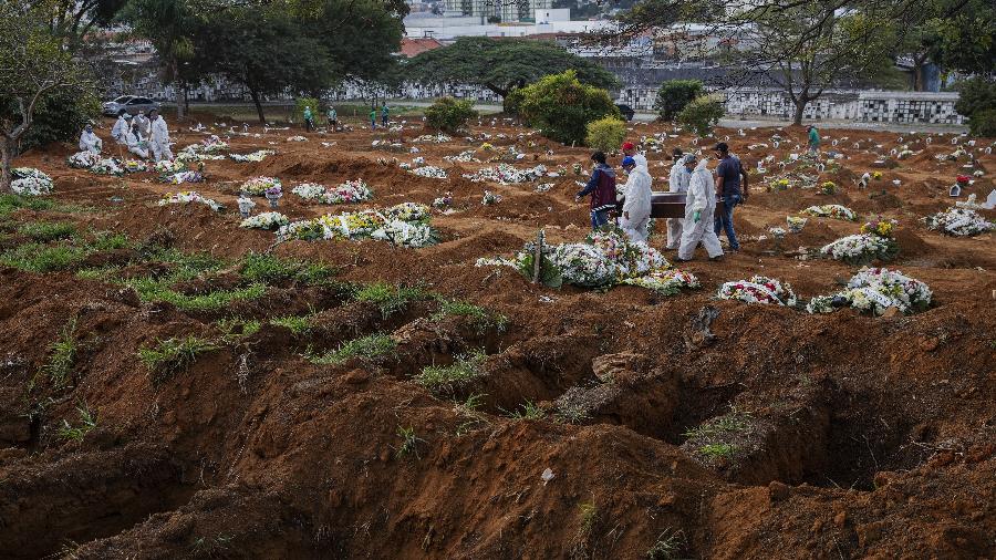 Brasil se aproxima da marca de 680 mil mortes causadas pela covid-19, de acordo com o Ministério da Saúde - Lalo de Almeida/Folhapress