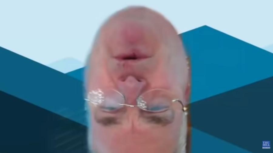 O congressista Tom Emmer viralizou após ficar de cabeça para baixo durante reunião no Zoom - Reprodução/Youtube/The Hill