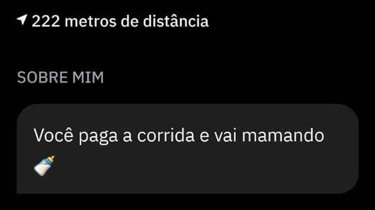 Motorista oferece sexo oral como "brinde" durante a corrida particular