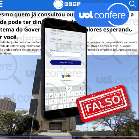 09.jan.2025 - Posts enganam para atrair para site suspeito; consulta é feita exclusivamente no site do Banco Central