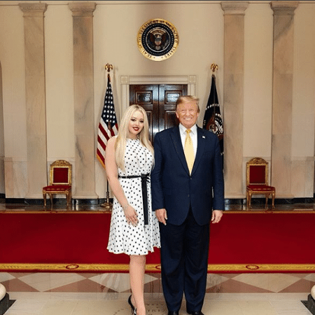 O presidente dos Estados Unidos, Donald Trump, e sua filha, Tiffany - Reprodução/Instagram