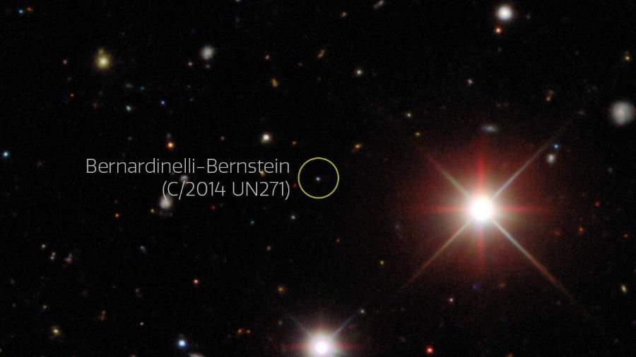 Cometa foi identificado pelo cosmólogo brasileiro Pedro Bernardinelli - Dark Energy Survey/DOE/FNAL/DECam/CTIO/NOIRLab/NSF/AURA/P. Bernardinelli & G. Bernstein (UPenn)/DESI Legacy Imaging Surveys
