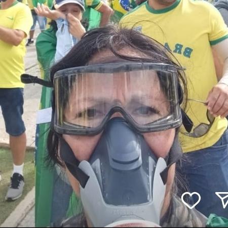 Dentista que fez vídeos hoje na porta do Congresso - Reprodução Instagram