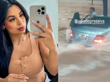 Vídeo flagra momento em que enxurrada leva casal em MG; mulher morreu