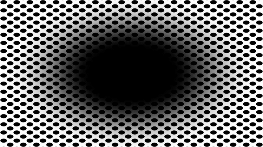 Ilusão de um buraco negro em expansão; segundo os cientistas, visualizar a imagem em tela cheia é melhor para obter o efeito Ilusão de um buraco negro em expansão; segundo os cientistas, visualizar a imagem em tela cheia é melhor para obter o efeito