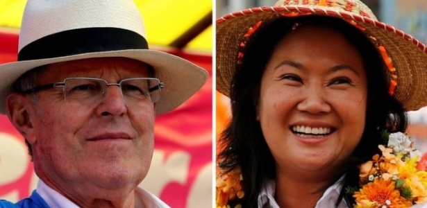 O ex-ministro da Economia Pedro Paulo Kuczynski e Keiko Fujimori, filha do ex-presidente (hoje preso) Alberto Fujimori - Reuters