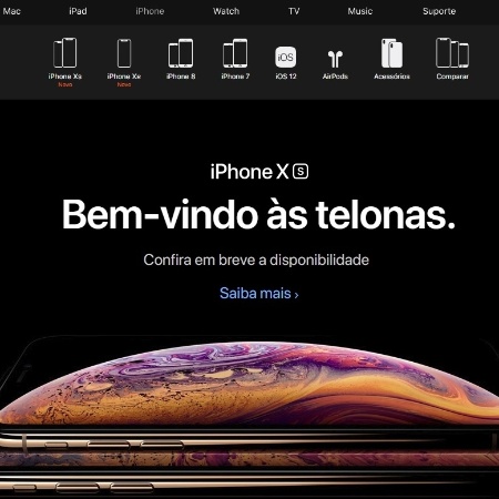 Novo site da Apple, após lançamentos, não conta mais com aparelhos populares - Reprodução