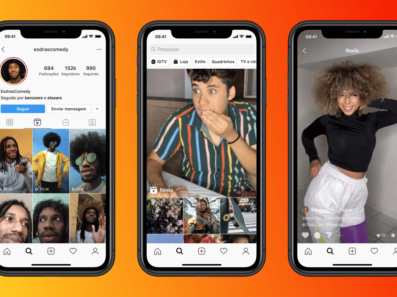 'Cenas' virou 'Reels'
