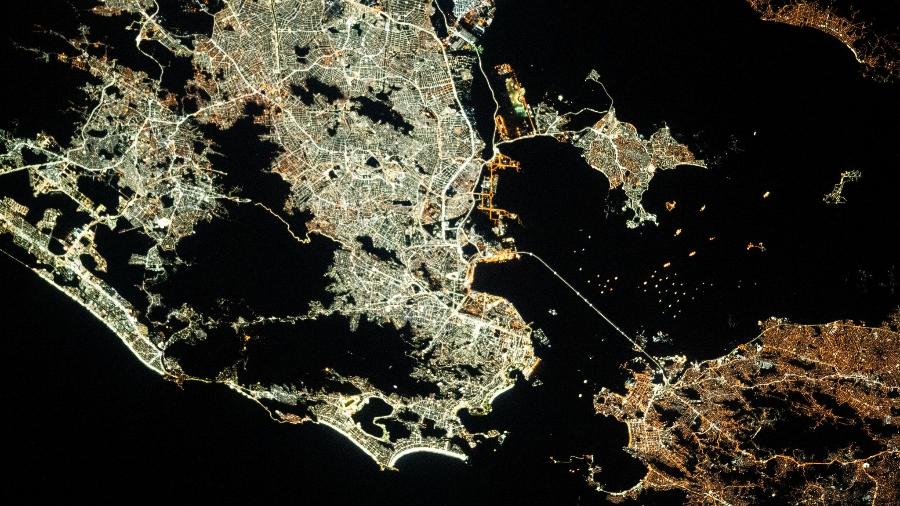 Rio de Janeiro em foto tirada da Estação Espacial Internacional - NASA