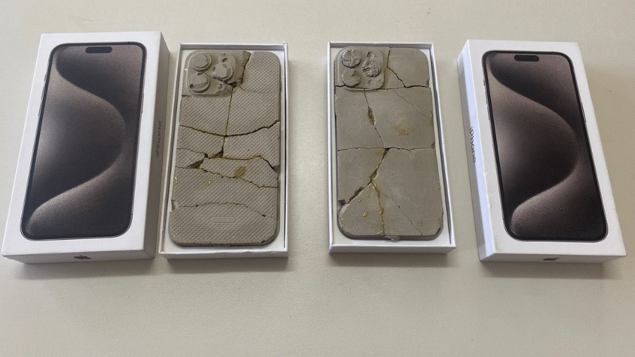 No lugar de celulares, peças de argila foram entregues ao compradores em MG - Divulgaçã/PCMG