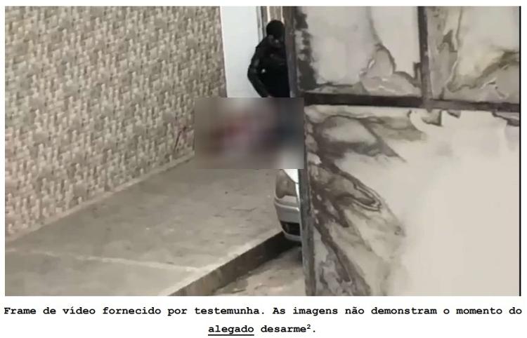 Gravação demonstrou PMs revistando vítima após terem disparado contra ela