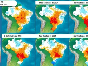 Oitava onda de calor de 2024 sufoca o país; Sul enfrenta chuvas intensas