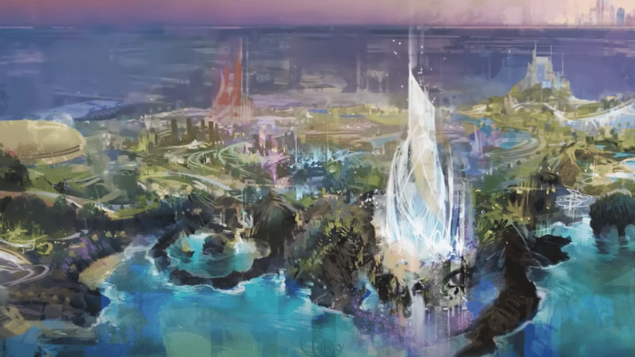 Conceito do novo parque temático da Disney, que será construído em Abu Dhabi Conceito do novo parque temático da Disney, que será construído em Abu Dhabi