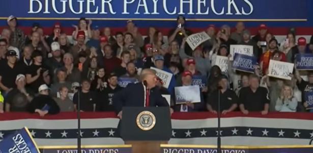 Trump exalta economia em comício pré-eleição de novembro: 'temos de ganhar'