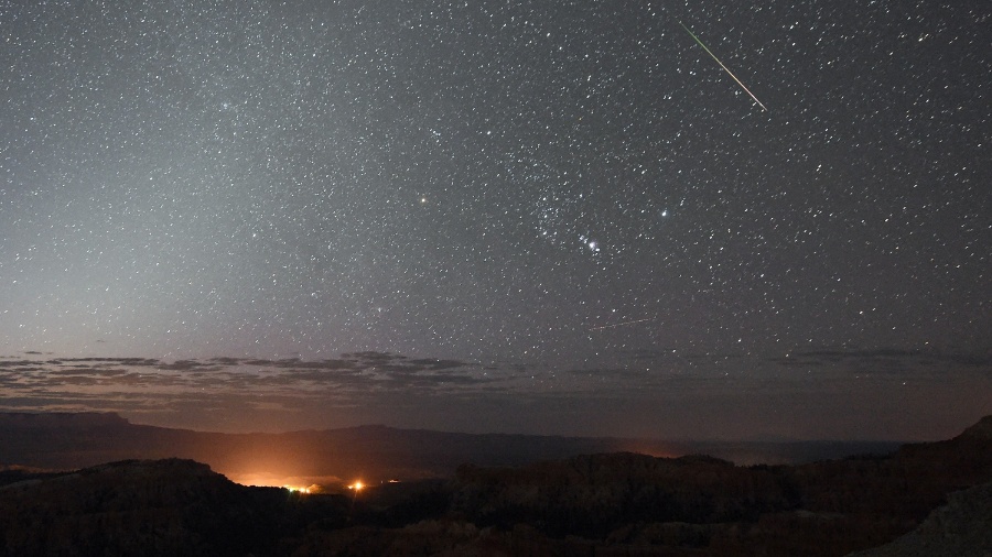Chuva de meteoros Perseida é vista em Utah, nos Estados Unidos - Ethan Miller/Getty Images/AFP