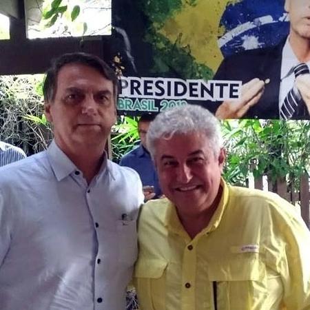O ex-astronauta Marcos Pontes, futuro ministro da Ciência e Tecnologia, e o presidente eleito Jair Bolsonaro (PSL) - Reprodução