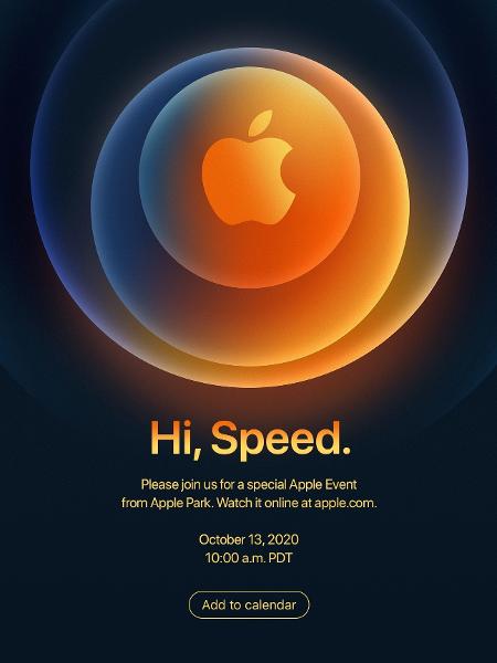 Imagem do convite para evento da Apple enviado para a imprensa - Reprodução