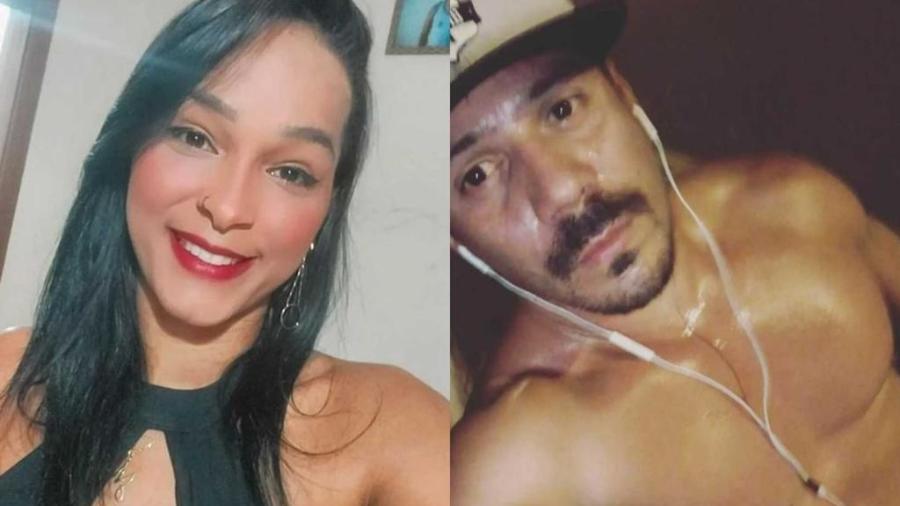  Mariana da Silva Ribeiro, 30, disse à polícia que foi atacada pelas costas durante uma discussão com o então namorado Aldemir Carneiro (à direita) - Reprodução de redes sociais