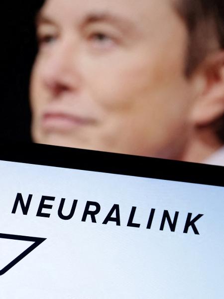 19.dez.2022 - O logotipo da Neuralink, empresa pertencente ao bilionário Elon Musk