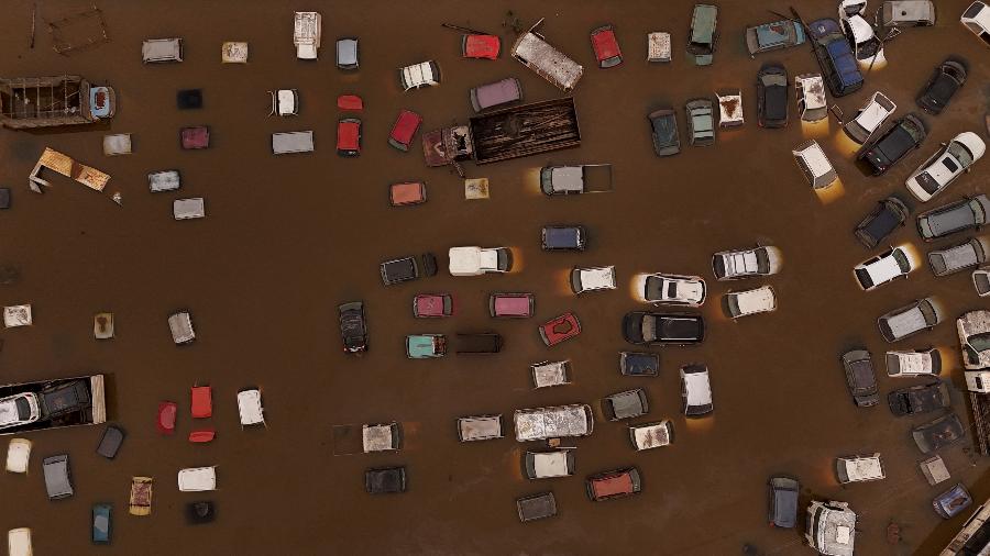 13/05/2024 - Drone mostra como está Eldorado do Sul após novas enchentes
