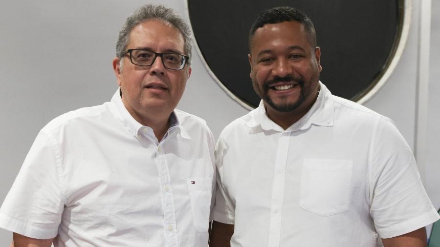 Celso Muniz e Vini Castello, candidatos a vice e prefeito de Olinda