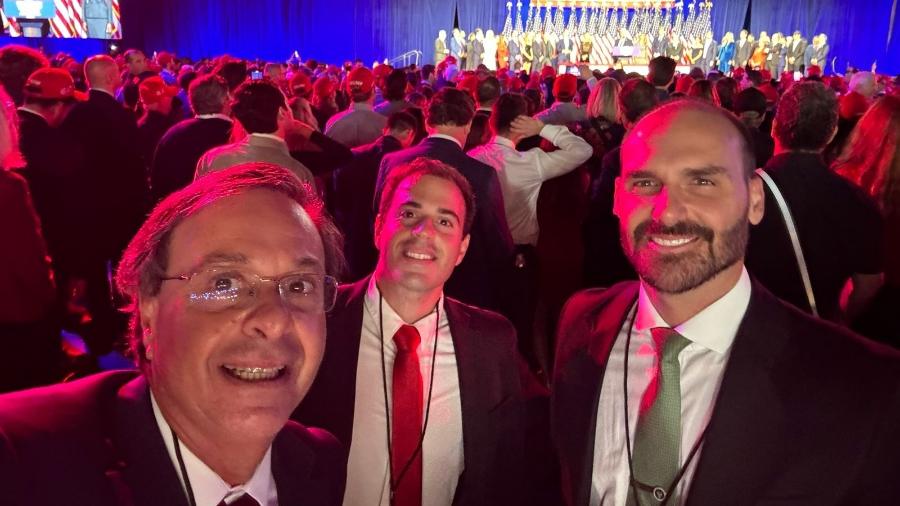 Gilson Machado Neto e Gilson Machado Guimarães participam de evento de Trump com Eduardo Bolsonaro