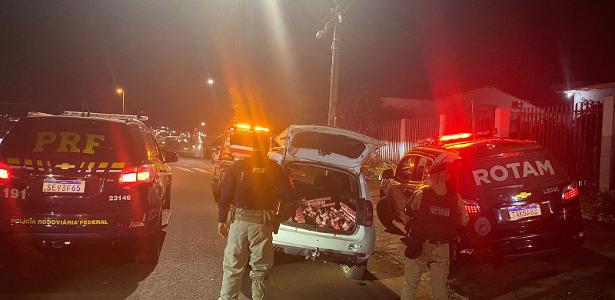 Dois homens são presos após jogarem óleo contra viatura da PRF no Paraná