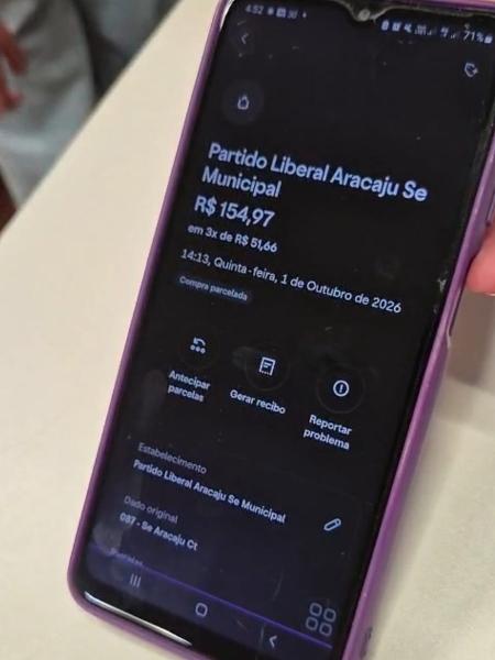 Consumidora denuncia que fez compra na Ruachuelo de Aracaju, mas extrato traz nome do PL Consumidora denuncia que fez compra na Ruachuelo de Aracaju, mas extrato traz nome do PL