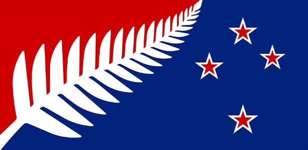 Projeto favorito deve conter uma folha de samambaia, símbolo distintivo da Nova Zelândia - Reprodução/Governo da Nova Zelândia