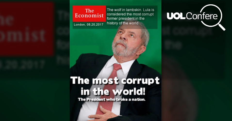 The Economist elegeu Lula presidente mais corrupto da história? É montagem Brasil BOL Notícias The Economist elegeu Lula presidente mais corrupto da história? É montagem Brasil BOL Notícias