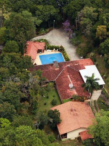 Vista aérea de sítio em Atibaia (SP) atribuído ao ex-presidente Lula - 5.fev.2016 - Jorge Araujo/Folhapress