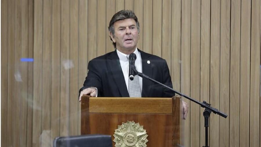 Luiz Fux durante discurso no CNJ em que elogiou o heroísmo do agora consultar e empresário Sergio Moro, que sempre confiou no ministro - Ubirajara Machado/CNJ