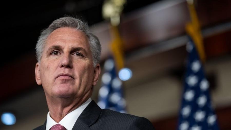 Kevin McCarthy foi indicado por seu partido para assumir a presidência da Câmara - Getty Images