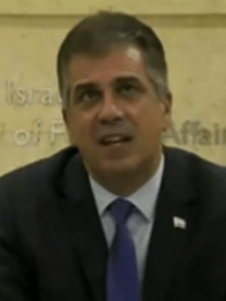 9.out.2023 - Ministro de Relações Exteriores de Israel, Eli Cohen, em pronunciamento à imprensa