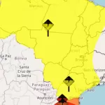 Quase todo Brasil está em atenção para chuvas; Sul tem alerta vermelho