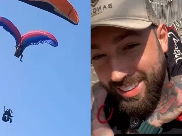 Homem morre após colisão entre dois parapentes no Guarujá