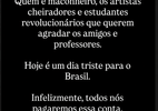 BA: Primeira-dama xinga eleitores de Lula de 'artistas cheiradores' e apaga