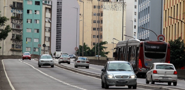 Viaduto Doutor Plínio de Queiroz, em São Paulo - Sérgio Castro/Estadão Conteúdo