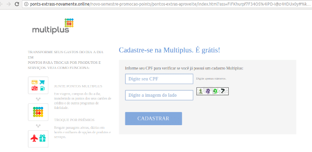 Página falsa pede dados de vítimas - Reprodução - Reprodução