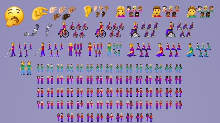 Chegou uma nova leva de emojis para te representar - Emojipedia Sample Image Collection/Reprodução