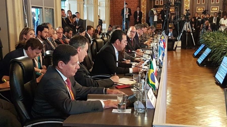 Grupo Lima também renovou "seu apelo às nações que ainda mantêm laços de cooperação com o regime ilegítimo de Nicolás Maduro" - MINISTÉRIO DAS RELAÇÕES EXTERIORES DA COLÔMBIA