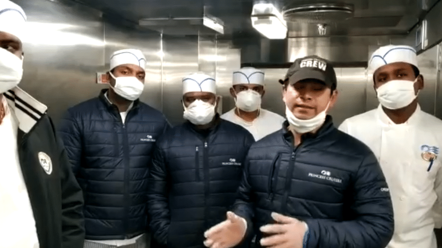 Equipe de cruzeiro em quarentena no Japão pede ajuda - Reprodução/Facebook