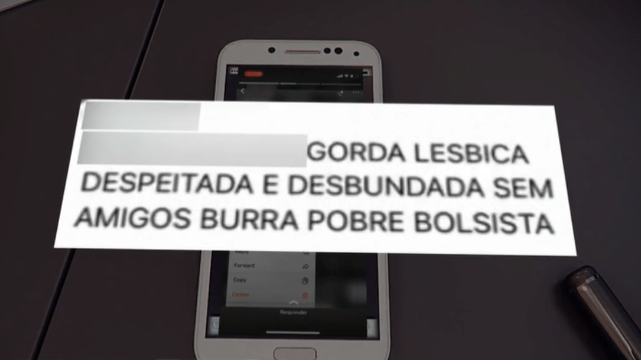 Estudante, que mora com mãe e madrasta, usou redes sociais para mostrar mensagens de ódio que recebeu de colegas de escola - Reprodução/TV Globo