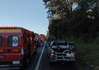 Van atropela 15 ciclistas em rodovia de MG; 2 estão em estado grave - Bombeiros de MG/Divulgação