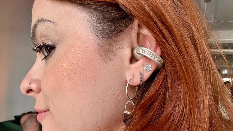 Fone de ouvido Moto Buds Loop com cristais Swarovski Fone de ouvido Moto Buds Loop com cristais Swarovski