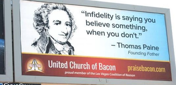 Igreja do Bacon foi fundada em 2010 em protesto ao privilégios que organizações religiosas têm - Divulgação