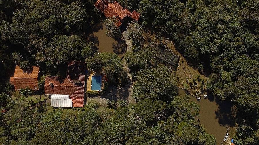 24.mai.2017 - Vista aérea do sítio frequentado pelo ex-presidente Lula em Atibaia, no interior de São Paulo - Luis Moura/WPP