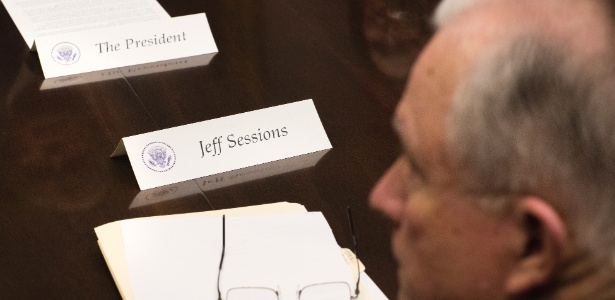 11.jan.2018 - Procurador-geral Jeff Sessions na sala Roosevelt da Casa Branca, em Washington - Tom Brenner/The New York Times
